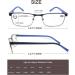 MODFANS 3 Pack Reading Glasses for Men & Women - Blue Light Filter Metal Frame Rectangle Style Stainless Steel - Red Blue Brown +1.50 - Buy Online on GoSupps.com