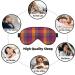 Adjustable Purple Yellow Buffalo Plaid Sleep Mask - Soft Double-Sided Eye Mask for Comfortable Sleep and Eye Edema Relief - Buy Online on GoSupps.com