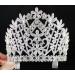 Daisy Clear Austrian Crystal Rhinestone Tiara Crown - Silver | Perfect for Bridal, Prom, Pageant - T1861 - Buy Online on GoSupps.com