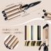 3 Barrel Curling Iron Wand- 1 Inch Ceramic Tourmaline Triple Barrels, Dual Voltage, Adjustable Temperature - Gold - Buy Online on GoSupps.com