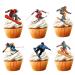 18pcs Ski Cupcake Toppers for Men Women Skiers Snowboard Cake Decor Winter Sport Skiing Snow Party Supplies Ski Themed Birthday Party Decorations