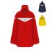 HOCK Premium Bicycle Rainponcho 'Super Interniko' with ventilation and side arm opening - 100.0% waterproof bicycle poncho for men & women L red/silver