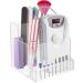 Folpus 3 Rows 10 Holes Nail Drill Bits Holder Transparent Desk Organizer for Salon Nail Drill Bit - Buy Online on GoSupps.com