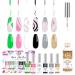 Nail Art Polish Set Gel Liner Nail Art Kit For Nail Design Polish Gel Art Paint For Nail 6 Colors Black White Glitter Silver Gel Nail Polish Soak off Curing Requires 8ml with Thin Nail Art Brush 6-color3
