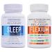 Relaxium Sleep & Joint Relief Bundle Melatonin & Ashwagandha Sleep Aid + CurcuTame & Glucosamine Chondroitin 60 Capsules Each Drug-Free Support for Sleep & Joint Health