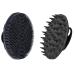 INNERNEED Food-Grade Soft Silicone Body Scrubber Shower Brush  with Scalp Massager Shampoo Brush  Wet & Dry Manual Scalp Care Hair Washing (Black) Body+scalp Brush Black