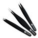 MACS Tweezers Set for Precision Eyebrow and Facial Hair Removal - Stainless Steel (3 PCs Black) - Buy Online on GoSupps.com
