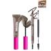 Tinted Brow Gel Kit-1 Brown Tinted Eyebrow Mascara Gel & 1 Eyebrow Pencil Dark Brown Waterproof Thickening Long Lasting Transfer-Proof Brow Glue Fill Shaping Eyebrow with Brow Tool & Brush-Set 5 Set 5 Cool Ash Brown