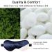 LaCourse 100% Genuine 22Momme Mulberry Silk Eye Mask - Navy Blue - Comfortable & Blackout Sleep Mask - Elasticated Band - Pure Silk Filler - Internal Liner - Gift Set - Buy Online on GoSupps.com