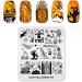 Rolabling Nail Stamping Plate Christmas Halloween Nail Art Plates Image Transfer Template Manicure Stencils Printing DIY Tool (Halloween 009) - Buy Online on GoSupps.com