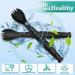 Tactical Spork Spoon Combo - 3-in-1 Camping Utensils 2 Pack (Black) | Backpacking & Camping Gear - Buy Online on GoSupps.com