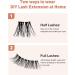 Onlyall DIY Eyelash Extensions - 60 Cluster & Individual Natural Wispy Lashes - H-43 (12MM) - Buy Online on GoSupps.com