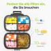 Auvon 7-Day Portable Pill Organizer - Compact Travel Medication Box with Ergonomic Closure for Vitamins & Fish Oils - 1 Pack (Black) - Buy Online on GoSupps.com