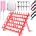 19 Pieces Braid Rack for Hair Wooden Braiding Hair Rack Hair Braiding Tools with Alligator Sectioning Hair Clip Steel Rat Tail Braiding Comb Hair Parting Ring Hair Rack for Braiding Hair Maker Tool