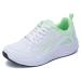 AOV Womens Walking Shoes with Arch Support Plantar Fasciitis Sneakers Orthotic Tennis for Foot Heel Pain Relief 8 Whitegreen