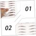 WOONEKY 6pcs Eyebrow Stickers Waterproof Makeup 3d Eyebrows Stickers Eyebrow Tools 6 Transfer Paper 5.50X1.00X0.10CM Brown - Buy Online on GoSupps.com
