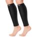 CAMBIVO 2 Pairs Calf Compression Sleeve Men & Women Shin Splints Support and Calf Support Sleeves Compression Leg Socks for Running Sports Flight Hiking Cycling XXL Pure Black