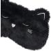3D Black Kitten Kids Eye Mask - Soft Silk Plush Sleep Mask for Children, Girls, Boys, and Women - Buy Online on GoSupps.com