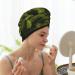 Hair Towel Wrap - Quick Drying Towel Turban with Button | Tropical Palm Leaves Design - Buy Online on GoSupps.com