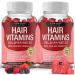 Hair Vitamins Gummies Supplement Faster Hair Growth Gummy 5000mcg Biotin Folic Acid Vitamin C & E Support Stronger & Thicker Hair Skin Nails Non-GMO for Men Women 60 Berry Flavored Gummies Two