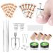 Braleto Toenail Clippers Set Manicure Tools Set for Thick Nails Stainless Steel Toenail Cutters Nail File Ingrown nail pliers Gel Big Toe Cap toenail corrector strips for Ingrown Toenail Treatment