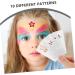 FOMIYES 1 Set Hanfu Forehead Patch Carnival Face Stencils Birth Stencil Mini Makeup Puff Pvc White - Buy Online on GoSupps.com
