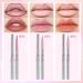 Ponhey Nude Matte Lip Liner Pencil & Brush - Long Lasting Waterproof Lipstick Marker Pen #02 for Perfect Lips - Buy Online on GoSupps.com