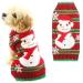 PETCARE Christmas Dog Sweater Vest Funny Ugly Xmas Puppy Costume Pet Holiday Warm Fall Winter Clothes for Small Medium Large Dogs Cats Pullover Cat Sweaters Outfits M (Suggest 10-15 lbs) Red Snowman