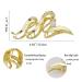 iFiner Metal & Pearl Hair Claw Clips - Set of 2 | Gold & Silver | Large Non-Slip Barrette for Women & Girls | Stylish Hair Accessories - Buy Online on GoSupps.com