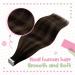 Youngsee Brown Ombre Tape In Hair Extensions - 45cm Real Hair Balayage - #2/2/6 - 50g - Buy Online on GoSupps.com