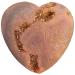 Nupuyai Champagne Agate Geode Heart Palm Worry Stone for Chakra Reiki Healing Crystal Love Stone for Home Decoration 40mm Champagne/Agate Geode/40x40mm