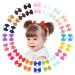 Choicbaby 40PCS 2" Baby Hair Ties Boutique Tiny Elastic Ponytail Rubber Toddler Hair Accessories for Baby Girls Newborn Infants Little Girl in Pair Hair Bands Multicolor-20colour