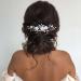 Unicra Bridal Wedding Silver Headpiece Pearls Hair Pins Bridal Hair Clips Accessories for Women and Bridesmaid