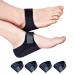 Plantar Fasciitis Heel Protectors, Heel Cups for Heel Pain, (4PCS Black) Adjustable Breathable Heel Support, Heel Cushion, Heel Cups for Plantar Fasciitis, Tendinitis, Heel Spur, Aching Feet Relieve 4 Count (Pack of 1) Black