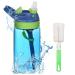 flintronic Sippy Cup 480ML Kids Drink Bottle Toddler Cup Leak-Proof Shatter-Proof BPA-Free for Water Milk Juice (Brush Included) Blue