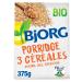 BJORG - Porridge 3 Organic Cereals - Oats, Wheat, Spelled - No Added Sugars - Bag of 375g