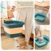 Collapsible 15L Foot Bath Basin with Handle | Portable Green Foot Soak Tub | Durable Plastic Foot Bucket for Massage - Buy Online on GoSupps.com