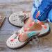 Buy Creev Casual Flat Sandals for Women - Round Toe Chunky Heel T-Jet Wedge Shoes in Gray (EU 41 42 43) - Stylish & Comfortable Footwear for Every Occasion - Buy Online on GoSupps.com