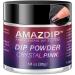 Crystal/Clear Pink Nail Dip Powder 1oz, AMAZDIP Pro Dipping Nail System for Salon/DIY at Home, D1002 02-Crystal Pink