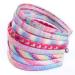 Rainbow Headbands 8 Pcs Sweet Hairband Children Head Bands For Girls Sequin Printed Heart Mermaid Headband Kids Hair Piece 8 pcs glitter headbands for girls