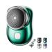 Alkyne Mini-Shave Portable Electric Shaver Mini-Shave Portable Electric Shaver Pocket Wet & Dry Men's Shaver USB Rechargeable Shaver Suitable for Home Travel Father's Day Gifts (Green)