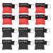 14 pieces CPR ventilation mask First aid first aid ventilation mask keychain ventilation cloth key rings ventilation bag with mask mouth to mouth ventilation (7 black + 7 red)