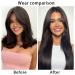 20 Inch 2 Dark Brown Tape in Hair Extensions | 100% Brazilian Virgin Human Hair | Seamless Skin Weft | 20 Pieces 50g/pack | Straight Hair Extensions for Women - Buy Online on GoSupps.com