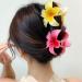6 PCS Flower Claw Clips Large Hair Claw Clips for Thick Hair Hawaiian Hair Clips 3.1 inch Medium Claw Clips for Thin Hair Plumeria Hair Clips Strong Hold Nonslip Hair Clips Beach Hair Accessories for Women and Girls - Buy Online on GoSupps.com