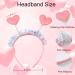 Pink Heart Headbands and Heart Shape Sunglasses for Women Valentines Day Accessories Party Props Cupid Costume Holiday Wedding Birthday Accessory - Buy Online on GoSupps.com