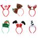 Frcolor 6 Pack Christmas Hair tires Eleven reindeer anti -consecration sheet of Santa headgear hair bracket for Christmas holidays parties photos stand