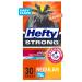 Hefty Garbage Bags Strong Regular 75 Litres Black Easy Flaps Arm & Hammer odour neutralizer 30 Bags 30 Count (Pack of 1) Black Garbage