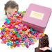 200PCS Kids Hair Bangs with Gift Box Mini Hair Claw Clip Hair Pin Hair Accessories Clips for Little Baby Girls Toddlers Teens Children (Bean and Flower)