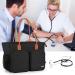 CURMIO Nurse Tote Bag with Padded Laptop Sleeve - For Nursing Work, Home Visits, and Health Service - Black (Bag Only) - Buy Online on GoSupps.com