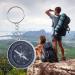 Portable Children's Keychain Compass - 40mm Aluminum Navigation Tool | Outdoor Hiking Silver Compass with White Dial - Buy Online on GoSupps.com